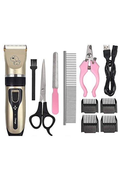 OEM Mașină de tuns pentru câini/pisici, USB, bej/negru