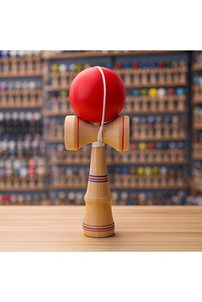 Inovius Kendama din lemn, Model Colorat, 18cm - DKEND3019