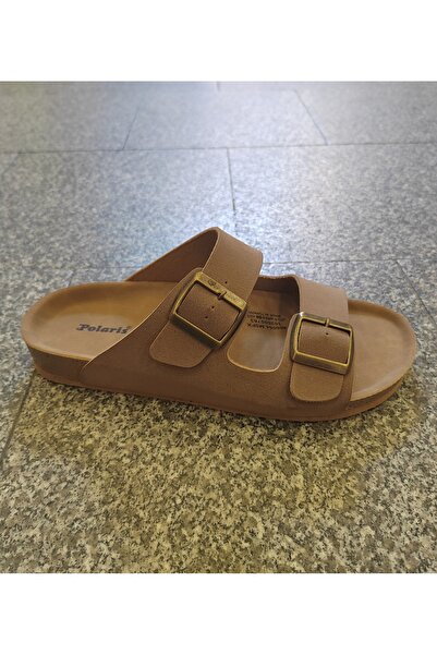 Polaris Sand Color Hac Umre Double Buckle Adjustable Slippers