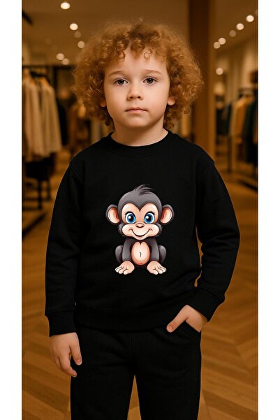 playwear Παιδικό Φούτερ Σετ ΜΠΛΕ ΜΑΤΙΑ Με στάμπα για κορίτσια και αγόρια με λ...