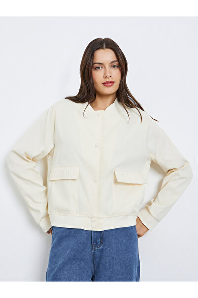 Styli Regular Fit Regular Length Plain Bomber Jacket