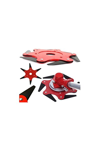 Powermat Disc pentru motocositoare cu 6 lame, compatibil cu iarba mare, arbusti, stuf, buruieni,