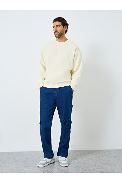 Styli Boxy Fit Back Slogan Embroidered Sweatshirt