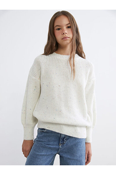 LC Waikiki Sparkling Choices Zero Roba Yaka Pulover tricotat pentru fete de l...