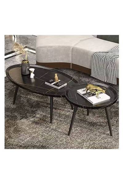 NKX Coffee Table For Home and Office Original Black Color Frame 80CM