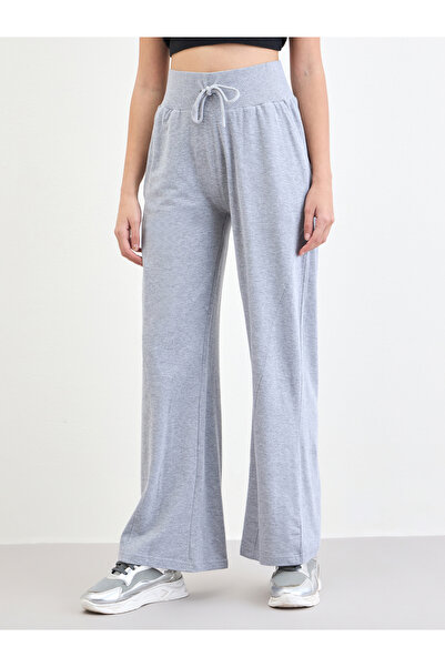 Styli Grey Wide leg Joggers with Drawstring