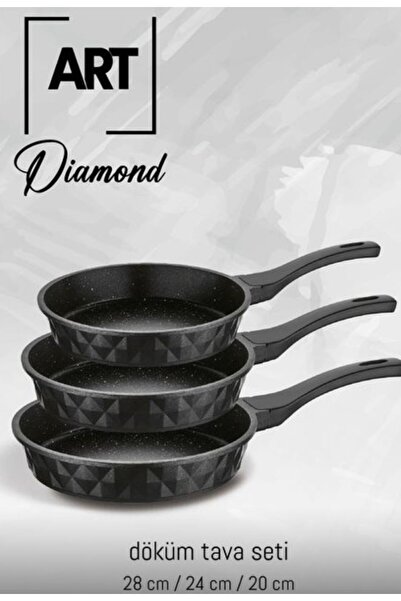 ART Cast Iron Pan Set 3-Piece – Non-Stick Surface 20-24-28 cm