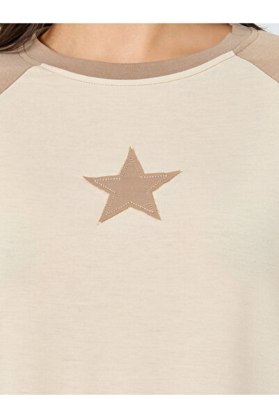 Styli Star Embroidered Raglan Sleeve T-Shirt