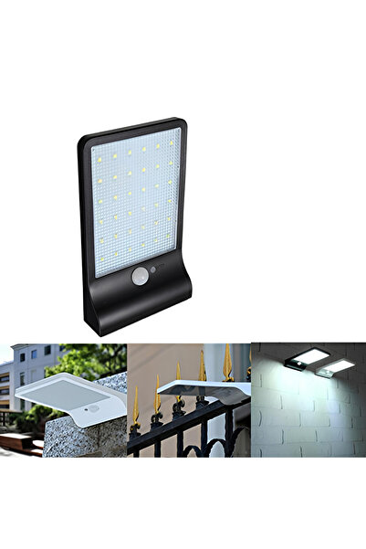 LEDIGANT Lampa solara 36 LED-uri, IP65, pentru exterior, Lumina Alb Rece 6500...