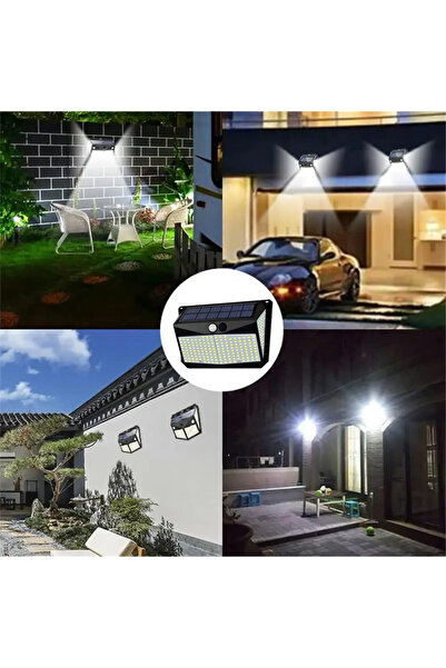 LEDIGANT Lampa solara LED cu senzor de miscare, 228 LED-uri, Lumina Alb Rece ...
