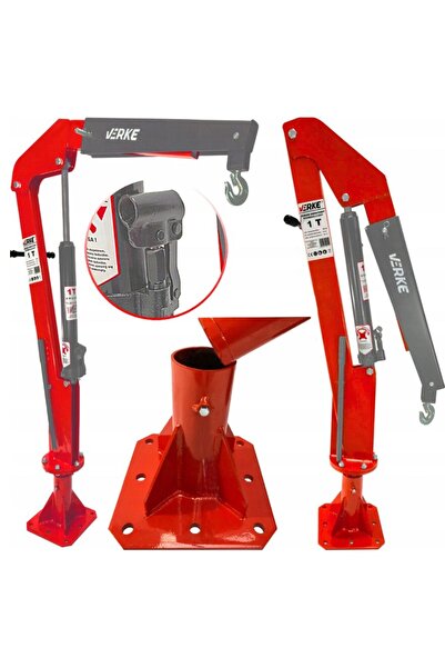 VERKE Macara hidraulica rotativa, capacitate 1 tone, prindere in podea,