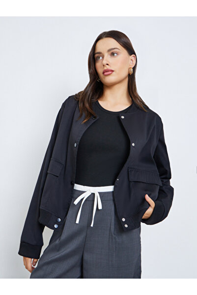 Styli Regular Fit Regular Length Plain Bomber Jacket