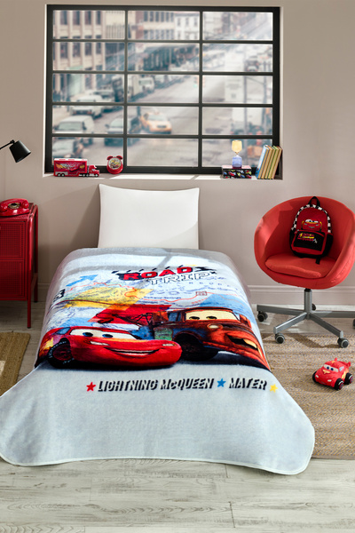 Özdilek Cars Mcqueen Road Disney Licensed Single Kids Blanket 155X215 cm