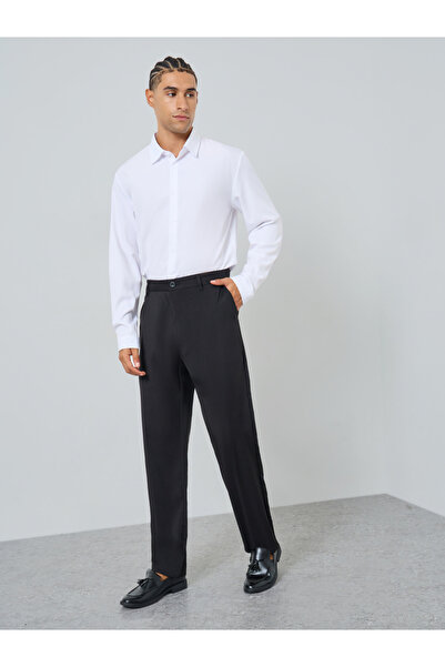 Take Two By Styli Men Solid Button Front Long Sleeve Shirt