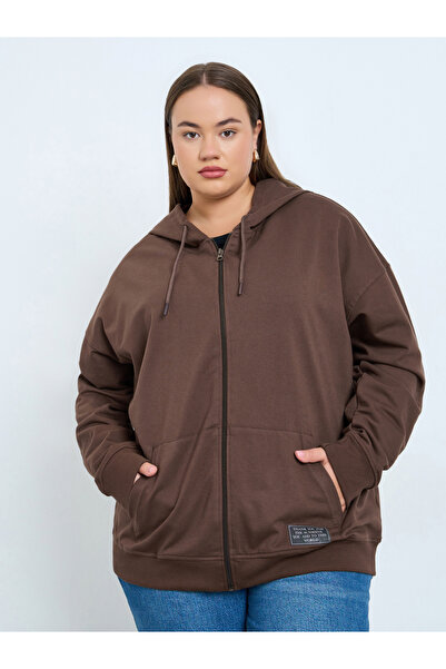 Styli Plus Size Oversized Longline Hoodie