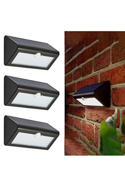 LEDIGANT Set 3 Lampi Solare LED cu Senzor de Miscare, 38 LED-uri, Lumina Alb ...