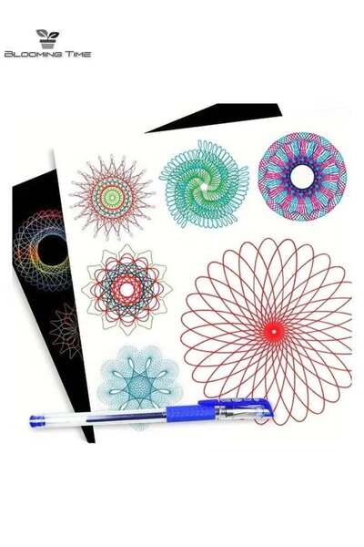 BLOOMING TIME 22Pcs Geometric Ruler DIY Creative Design Set