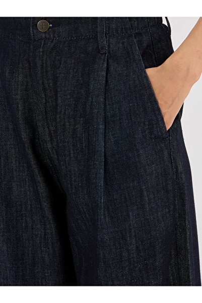 Femmella By Styli Navy Blue Wide Leg Jeans