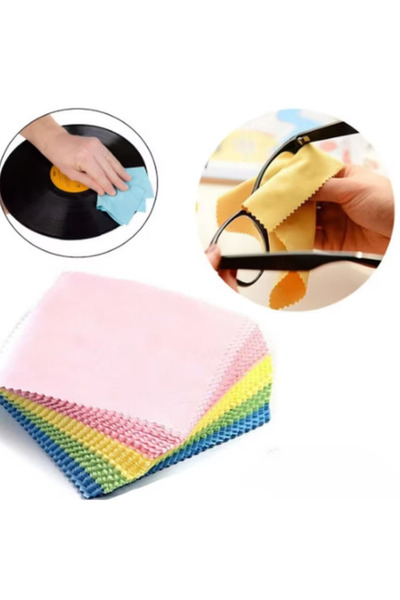 CRM Set of 100 microfiber cleaning wipes, CRM, ideal for glasses, screens and sensitive lenses, multicol