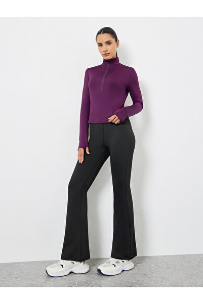 Styli Back Reflective Panel Half Zip Up Jacket