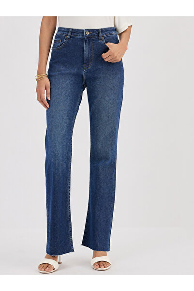 Femmella By Styli Blue Mid-Rise Bootcut Jeans