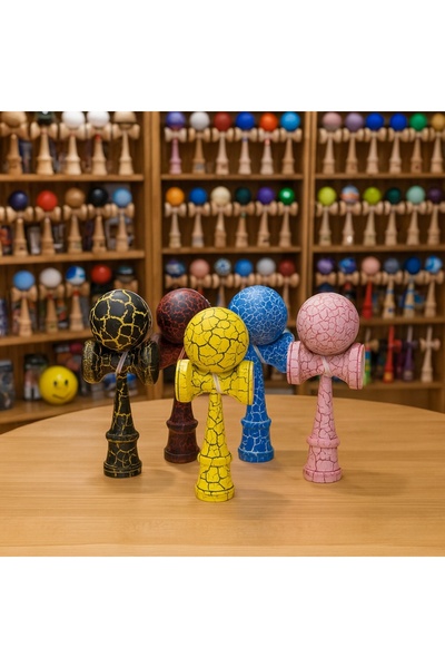 Inovius Kendama, 18 cm, Model Crapat, Diverse culori - DKEND3023