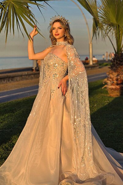 Yonca Moda Evi Bej Nadide Nişanlık 8050