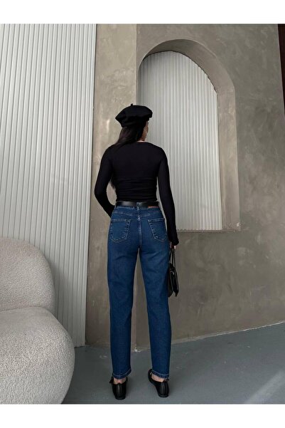 DİMA FASHİON بنطلون جينز بخصر مرتفع للرجال