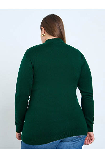 Styli Plus Size Slim Fit High Neck Sweater