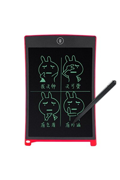 OEM LCD writing and drawing tablet, 8.5-inch, erase button, stylus included, black