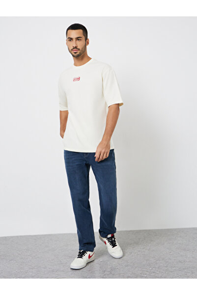 Styli Men Beige Graphic Print Oversized T-Shirt