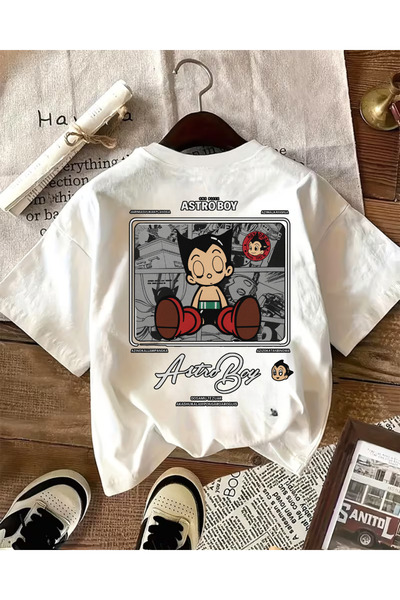 Touz Moda Astro Boy Printed Unisex Oversized T-Shirt