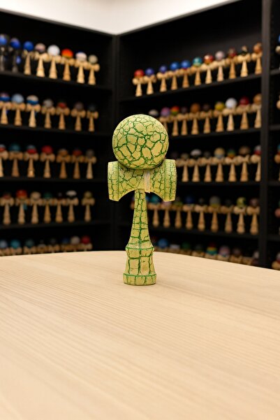 Inovius Kendama din lemn 18 cm, cracked model clasic cu design crapat - DKEND...