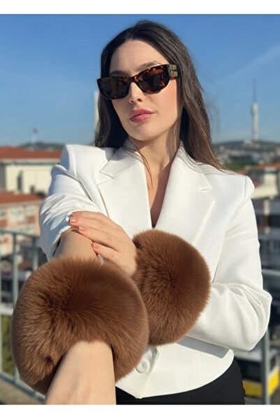 Mollycrush أكمام من فرو المنك للنساء |   إكسسوار شتوي عصري