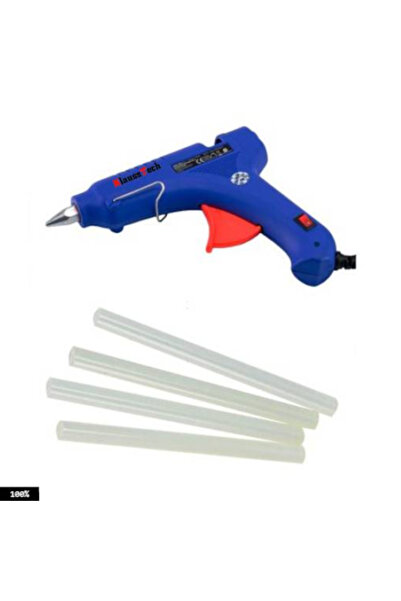KlaussTech Glue gun, with button, 100W + 4 silicone sticks, diameter 11mm