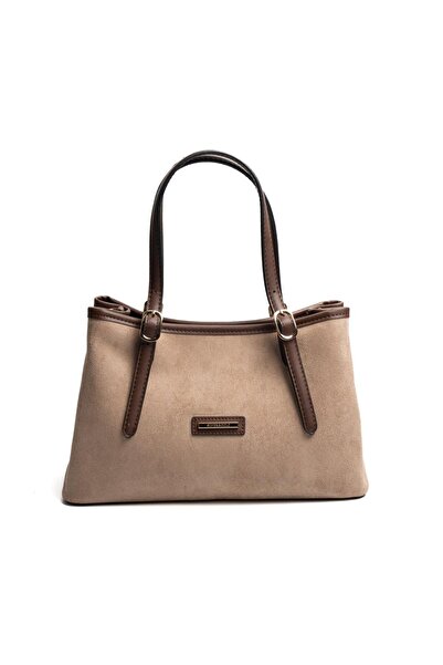 Silver Polo Silver & polo sp1252 women's handbag suede mink-brown