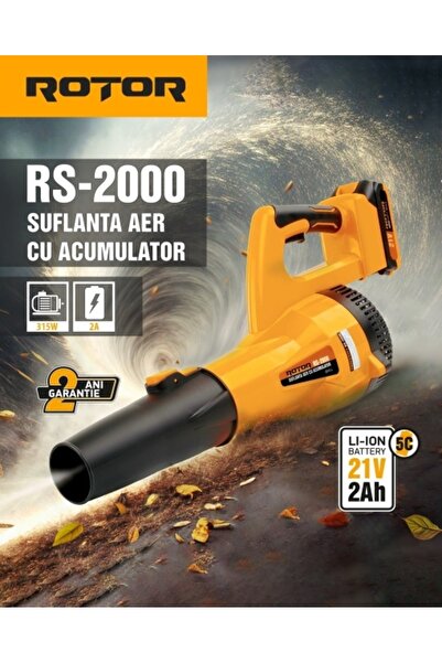 Rotor Suflantă de aer fără fir RS-2000 cu baterie de 21V 2Ah și încărcător