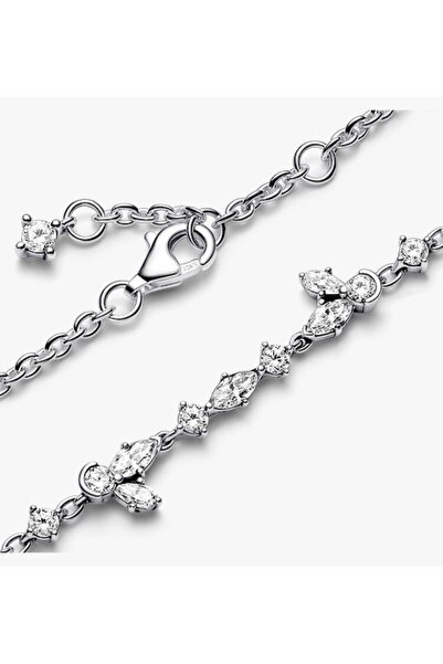Pandora Shiny chain bracelet with Zirconia herbarium group in 925 Silver - 19cm