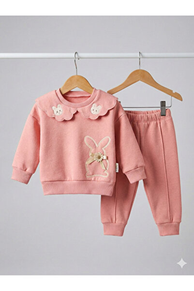 Selvira Baby Tracksuit Set |   Embroidered 3 Thread Ş Fleece-Lined Children's...