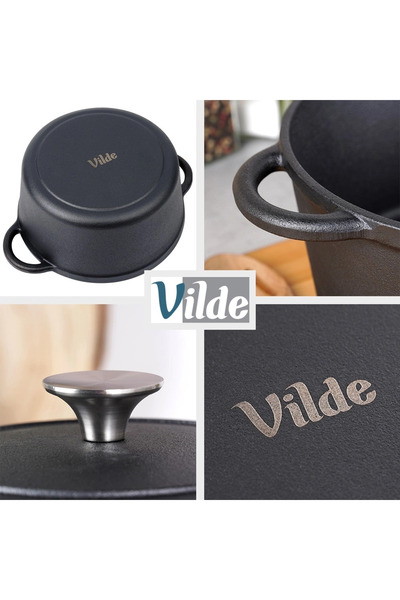 Vilde Cast iron pot with lid CAST LINE, 3.9 l, 31 x 24 x 11.5 cm