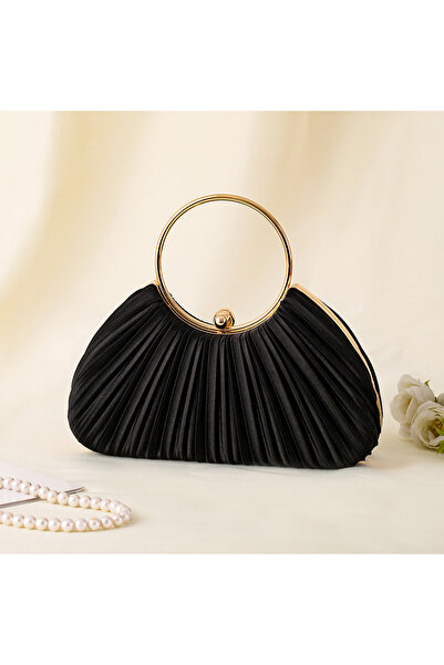 Just Pretty Corner Luxury Satin Pleated Evening Clutches for Women
