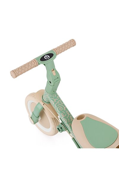 Petite&Mars Turbo 5in1 Tricycle, Multifunctional, Guide handle, Rubber wheels, 1.5-5 years, Green