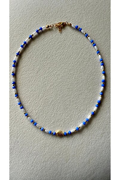 Gigi Mavi boncuklu balık kolye