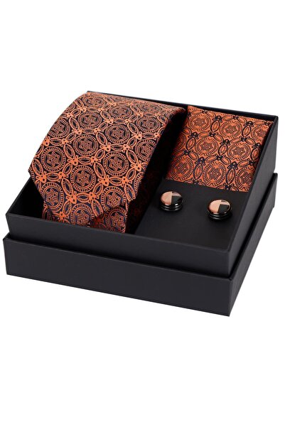 Esgue مجموعة هدايا مناديل وأزرار أكمام مصنوعة يدويًا مقاس 8 سم باللون الأزرق الداكن HSET:119