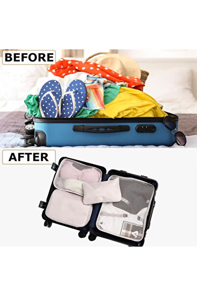Generic Travel Organizer 6 Set Packing Cubes Travel Luggage Packing Organizers Portable Travel Accessories