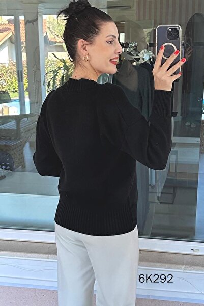 İnce Topuk V-Neck Knitwear Blouse 6K292