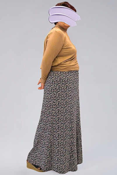 BNZ TEKSTİL Pieced Long Prayer Skirt, Viscose Civil 8 Pieces Long Women's Skirt