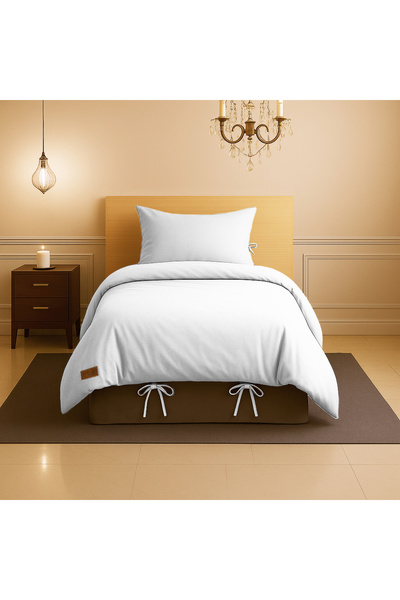 Sabia 100% Cotton 62 Thread Count 80X180 cm Single Duvet Cover Set with Elast...