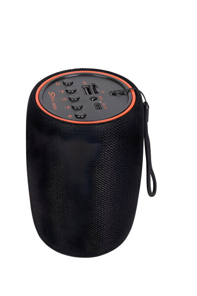 Tim Portable Bluetooth Speaker, USB, AUX–Clear Sound, Compact, Elegant Design, Black