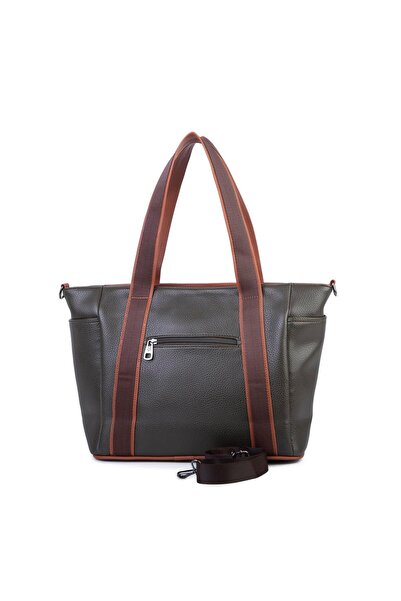 Nas Bag Women's Extra Large Shoulder Bag and Sports Bag (46X36 cm) Khaki Tan Brown Lopez